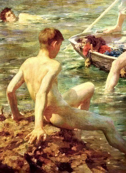 A detail from Ruby, Henry Scott Tuke